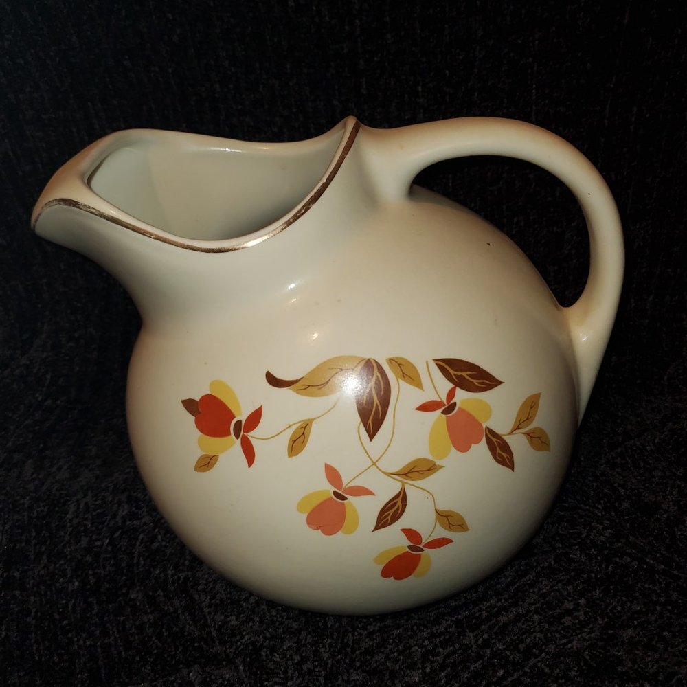 Hall Jewel Tea Autumn Leaf Pattern Ball Jug